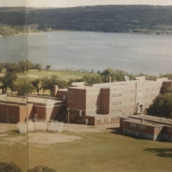 The Qu'Appelle Indian Residential School.....   (1980's, notice the 30ft satellite dish - it had the initial T painted on it for couple years.. wonder who did that? lol.) 